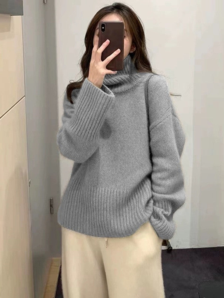 EB | Strickpullover mit Hohem Kragen