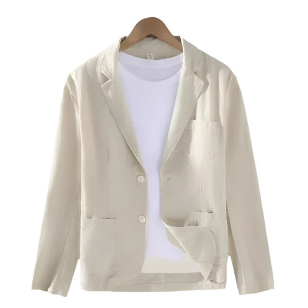 EB | Herren Eleganter Italienischer Leinenblazer Charmante Jacke für Männer