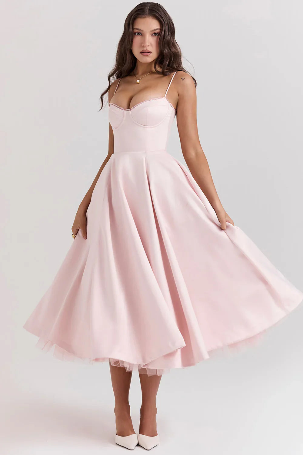 EB | Kleid Aus Satinmaterial Für Damen