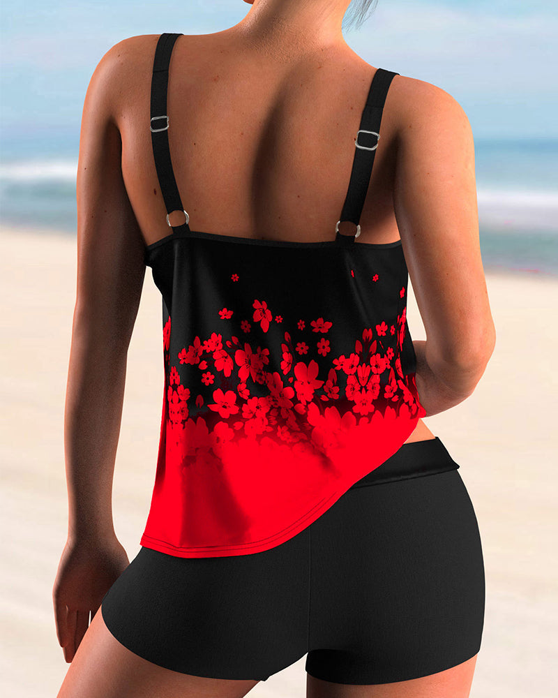 EB | Blumenmuster Tankini Set