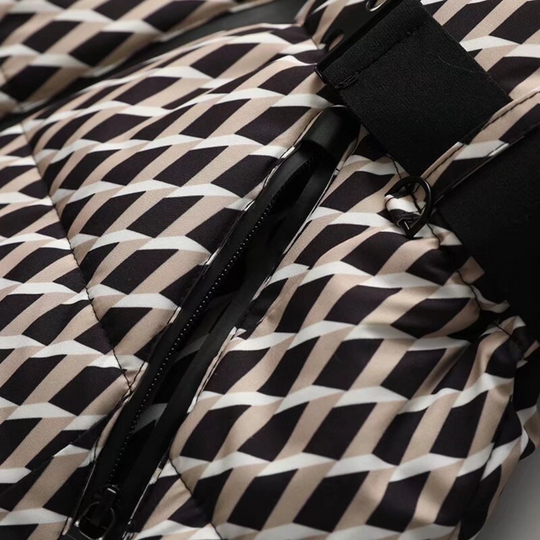 EB | Damen Kapuzen Gürteltaschen Steppjacke