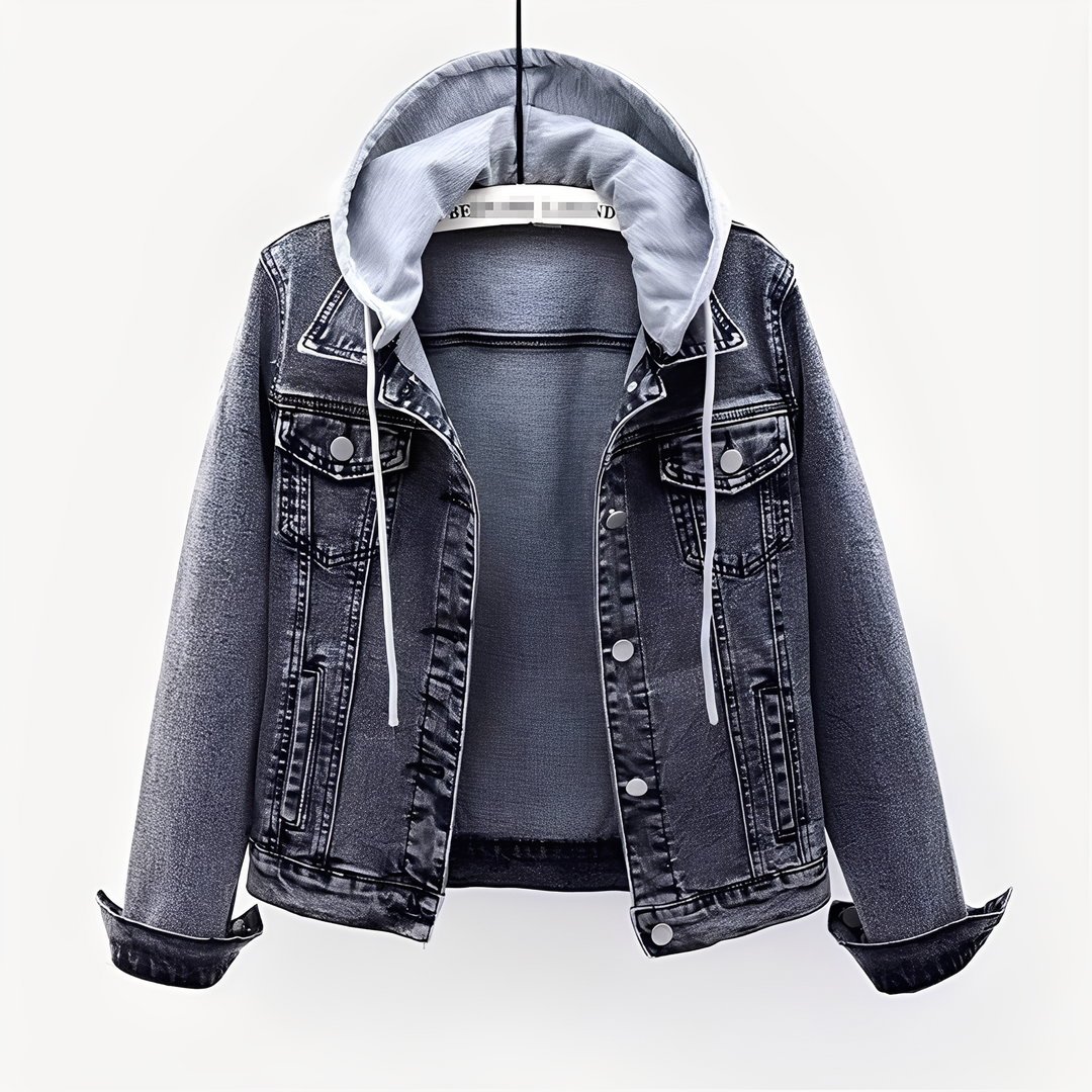 EB | Stilvolles Jeansjacke mit Kapuze für Frauen