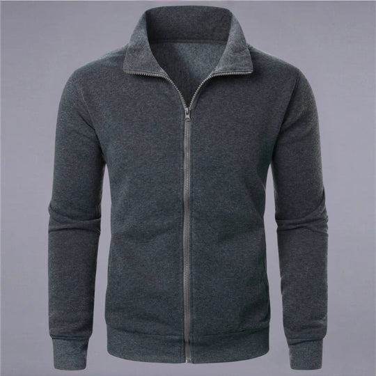EB | Klassisches Sweatshirt mit Reißverschluss Baumwollmischung Komfort und Stil