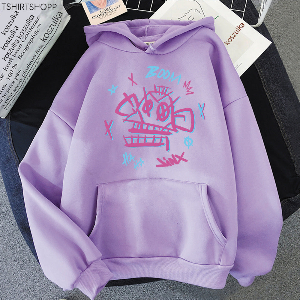 EB | Arcane Hoodie Harajuku Stil Jinx und Ekko
