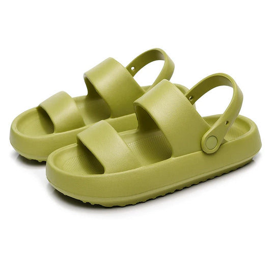 EB | Orthopädische Sandalen Comfort Plus Pantoletten mit Doppelriemen Gepolsterte, Lässige Slip-On-Sandalen