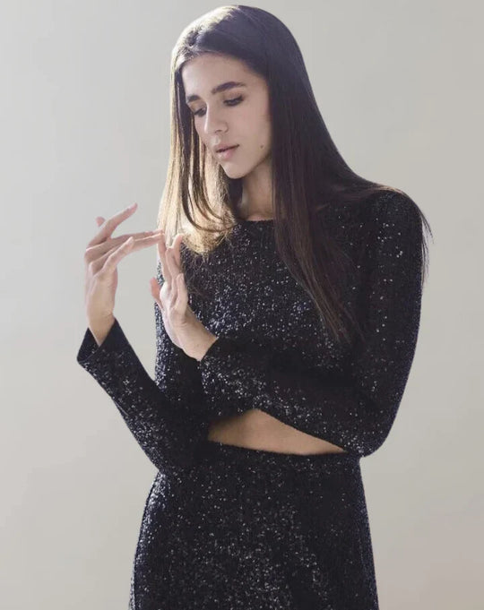 EB – funkelndes crop-top für einen glamourösen auftritt