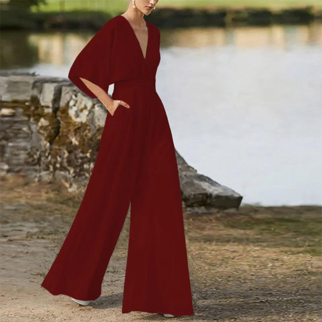 EB | Stilvoller Damen-Jumpsuit mit Halben Ärmeln