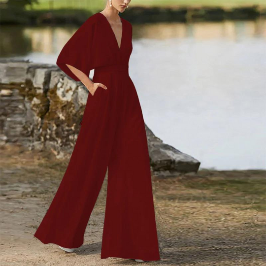 EB | Stilvoller Damen-Jumpsuit mit Halben Ärmeln