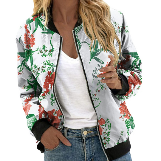 EB | Damen Bomberjacke mit Blumenmuster