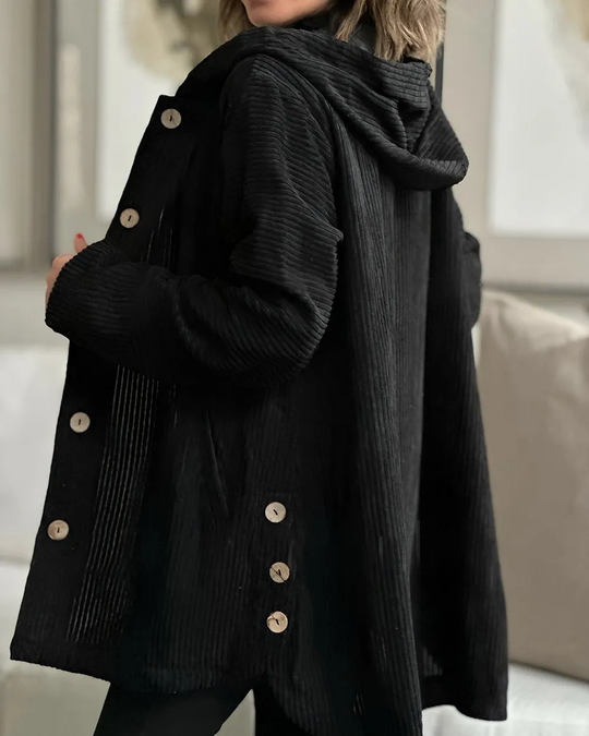 EB | Damen Freizeit Cordjacke Mit Kapuze