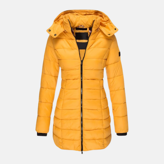 EB | Pufferjacke Slim Fit Oberschenkel Länge mit Kapuze