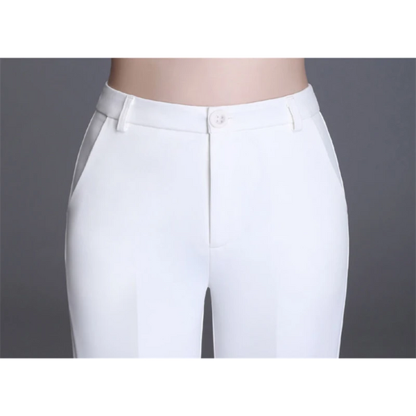 EB | Elegante Enganliegende Hohe Taille Flared Hosen