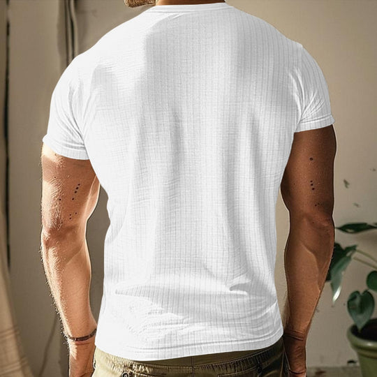 EB | Einfarbig Lässig gestricktes T-Shirt