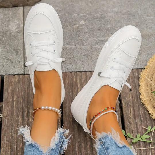 Damen Schuhe Flach Freizeitstil Synthetikleder EB