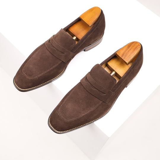 EB | Slip On Leder Penny Loafers Herrenschuhe