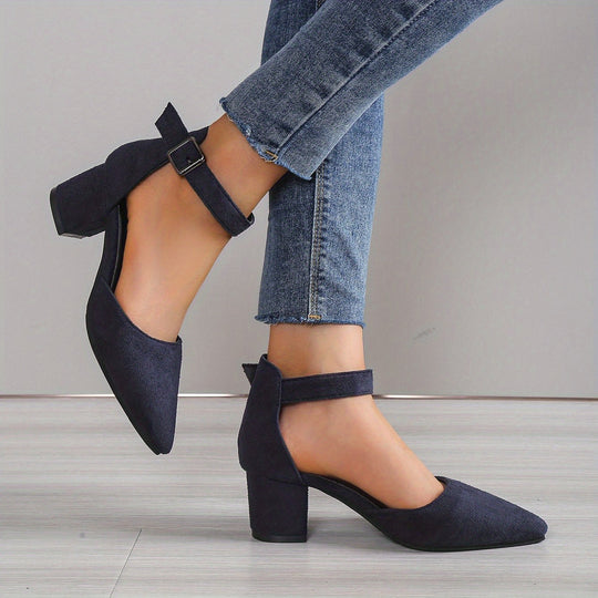 EB | Damen Sandalen mit Blockabsatz Schnürung, mit Knöchelriemen, Elegant