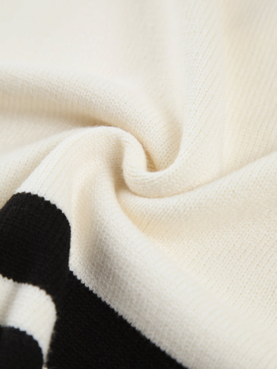 EB | Miss Paris Mock Neck Gestreifter Pullover