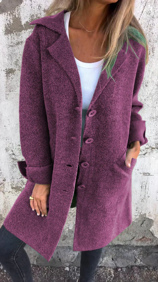 EB | Lässige Lange Jacke mit Umschlag