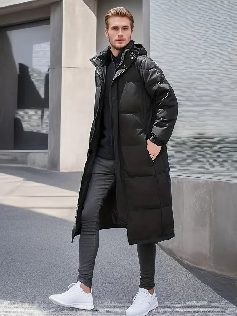 EB - Warme Lange Gesteppte Winterjacke für Männer