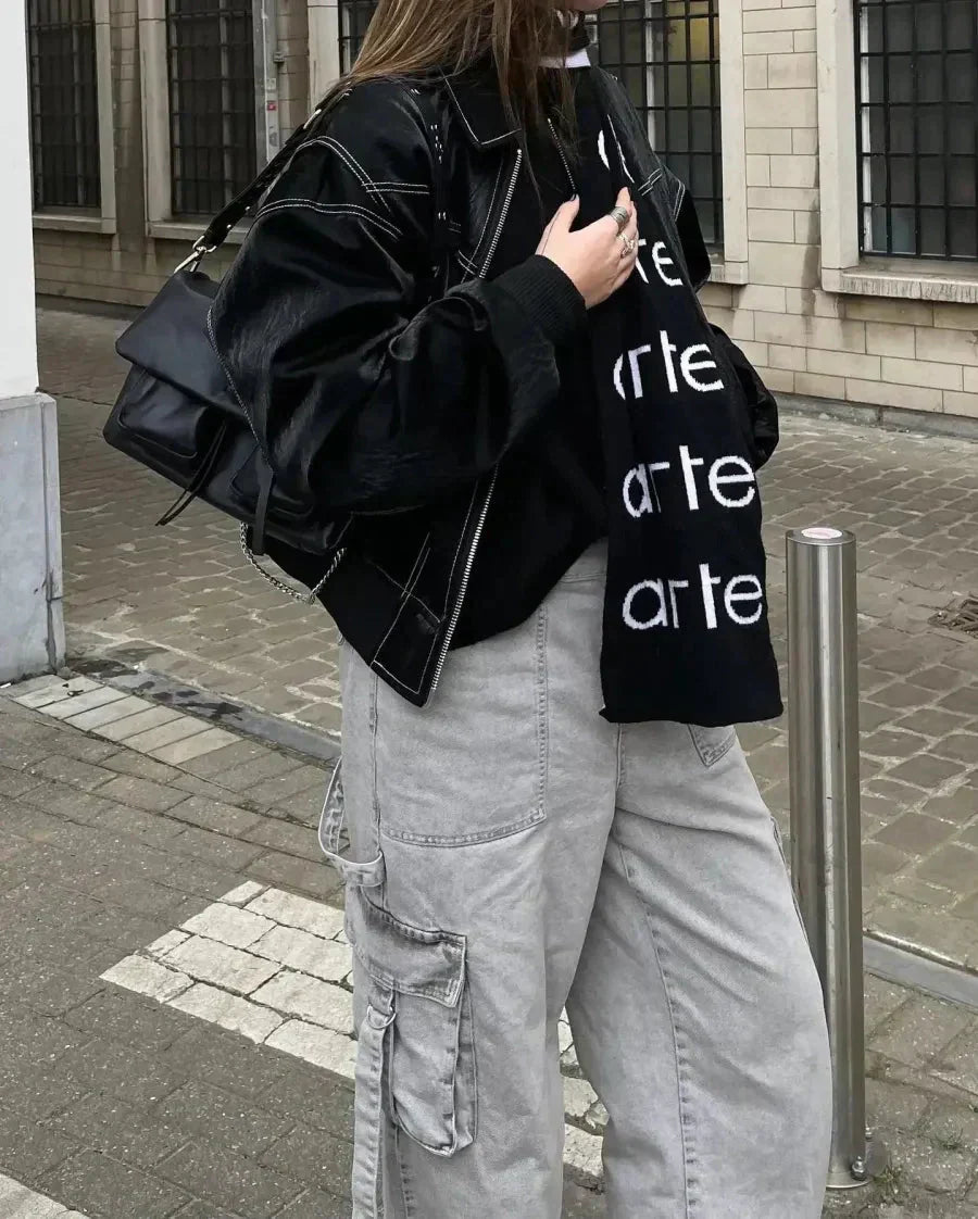 EB | Oversized Bomberjacke Stilvoll und Wärmeresistent Perfekt für Herbst und Winter