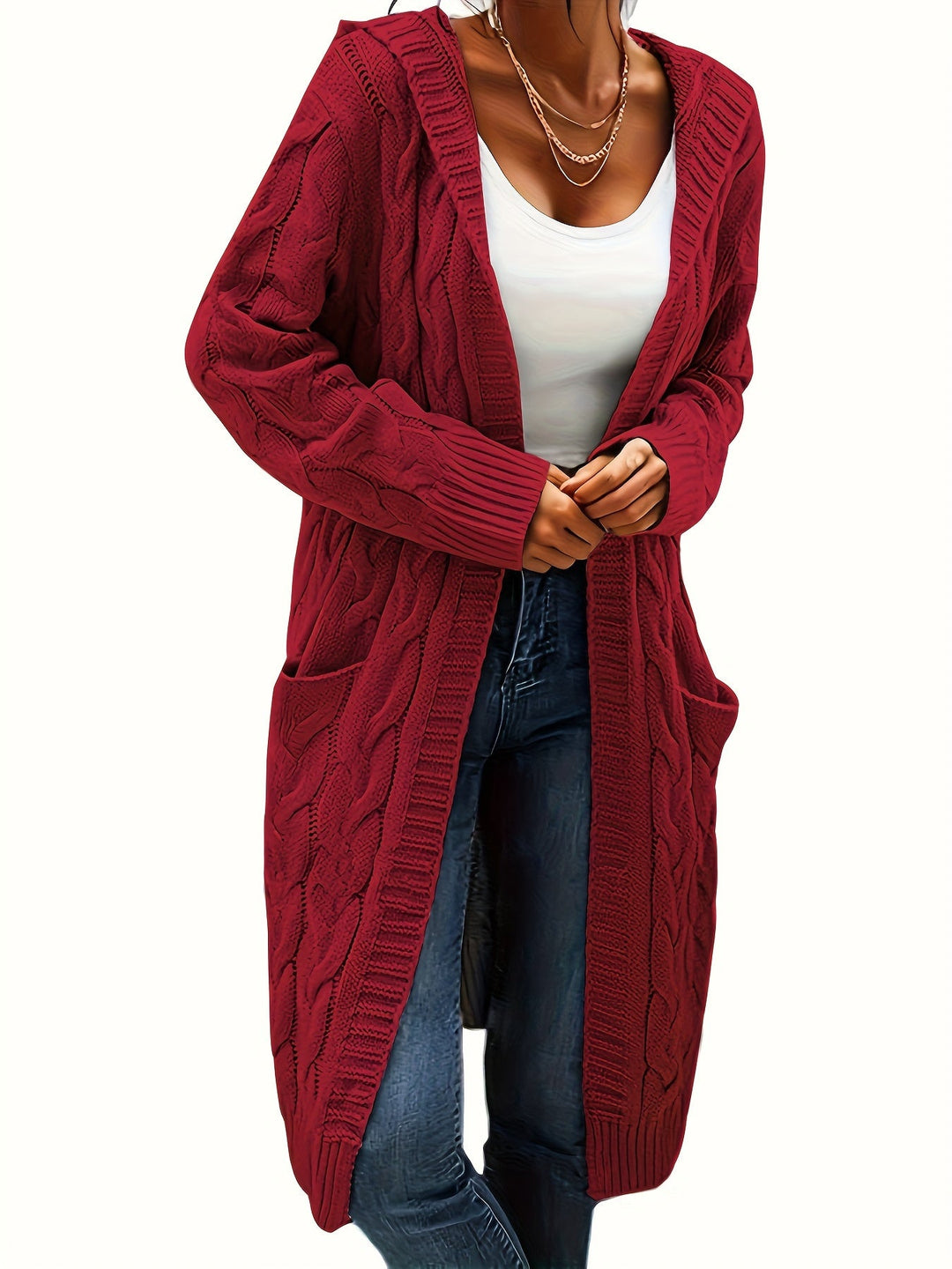 EB | Langstrickjacke mit Kapuze