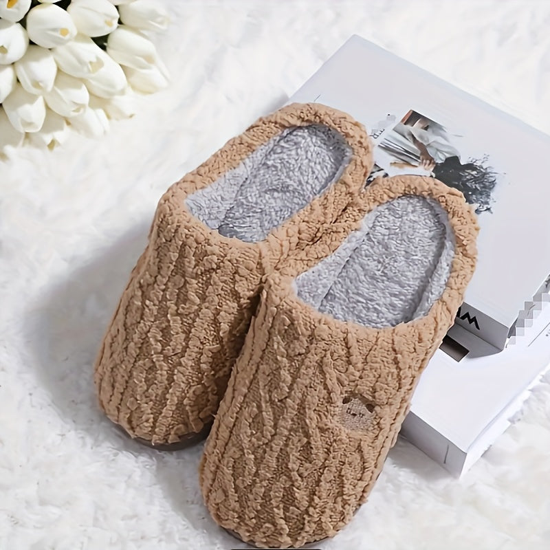 Kuschelhausschuhe Mit Strickmuster Bella EB