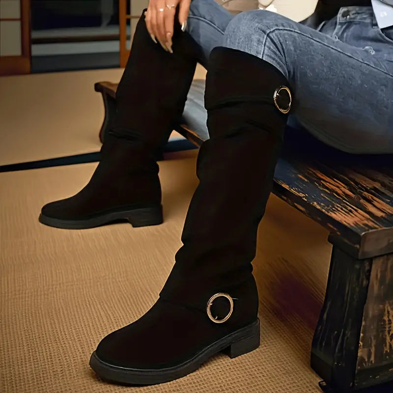 Retro-Reitstiefel aus Wildleder EB EB