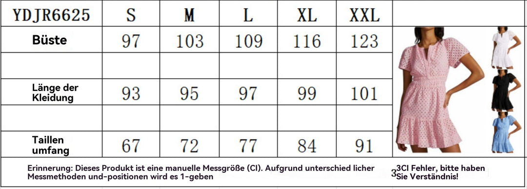 EB | Kleid aus hohler Spitze mit V-Ausschnitt
