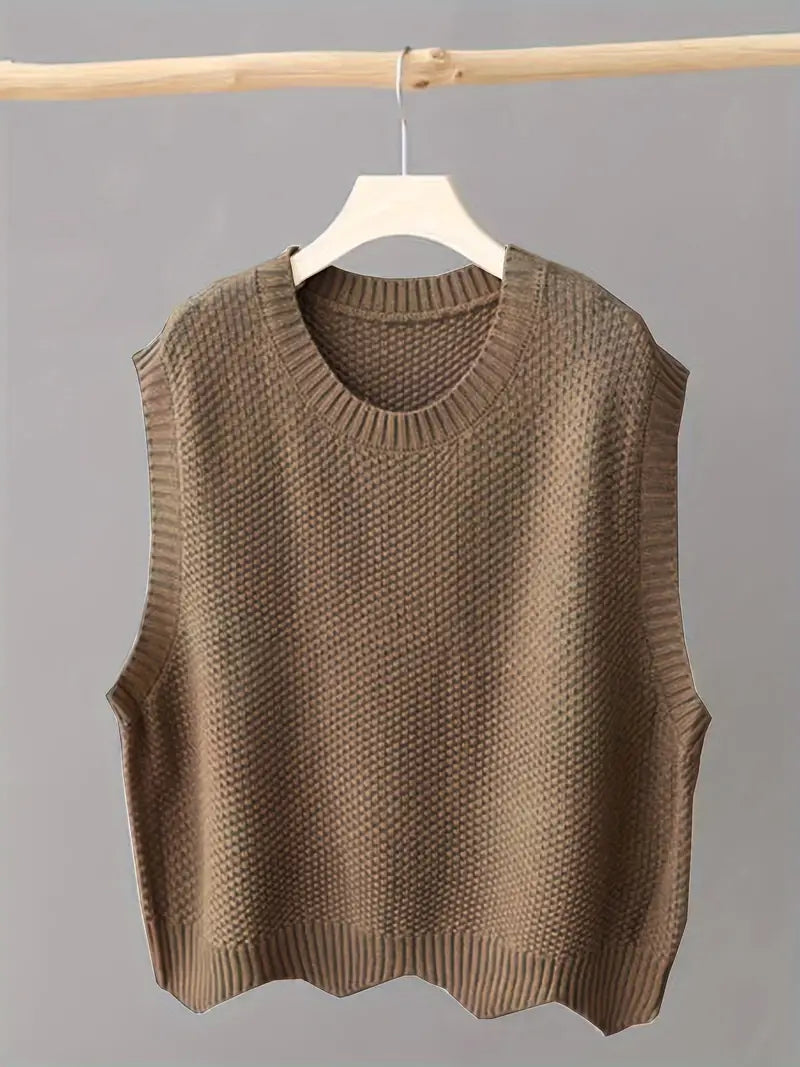 EB | Strickweste Mit Rundhals