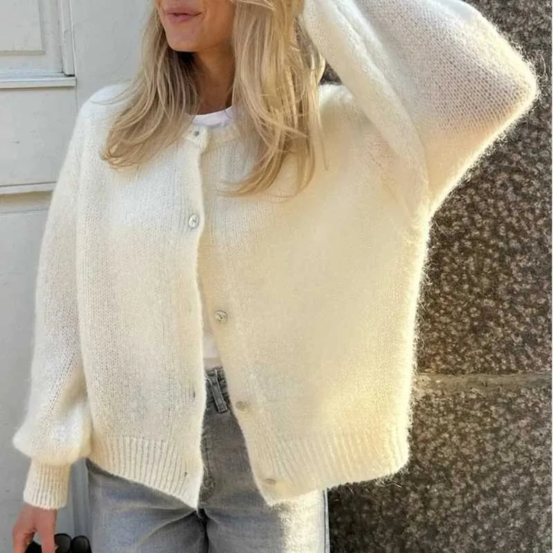 EB | Damenpullover mit Knopfverschluss