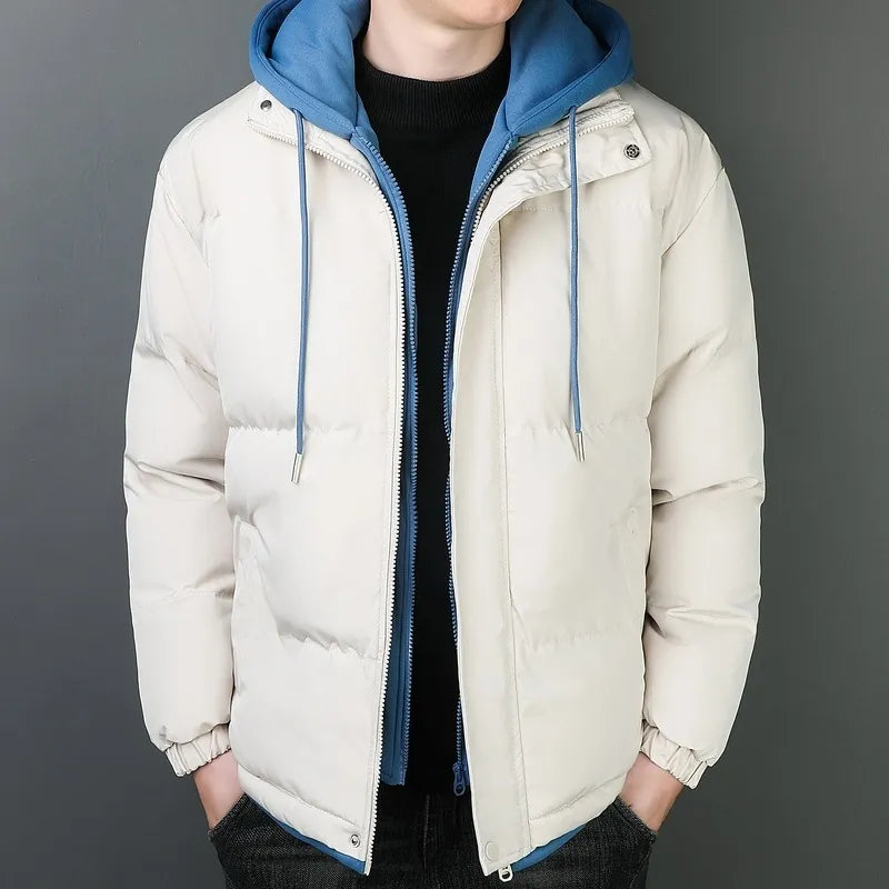 EB | Herrenjacke Aus Verdickter Baumwolle mit Winddichter Kapuze