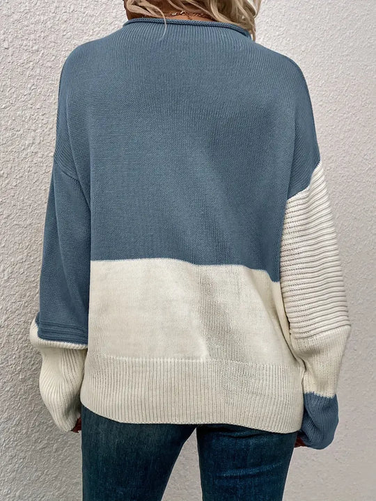 EB | Farbblock Rundhals Pullover