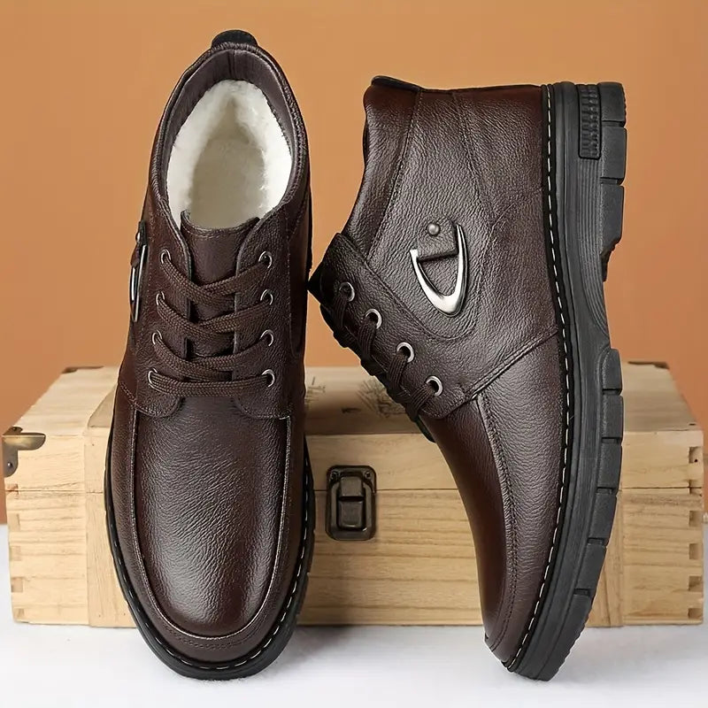 Thermo-Leder-Winterschuhe für Herren EB
