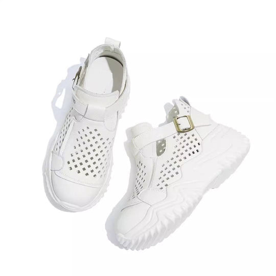 Atmungsaktive Sommer-Schuhe für Damen mit dicken Sohlen EB EB