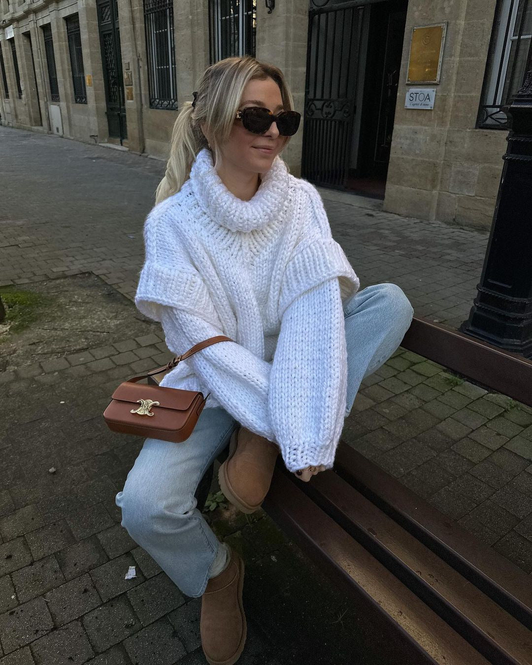 EB | Strick Oversize Rollkragenpullover für Damen