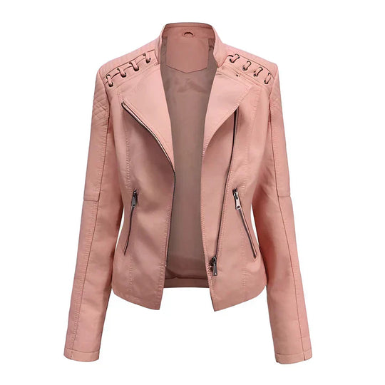 EB | Pudriges Lederjacke mit Reißverschluss