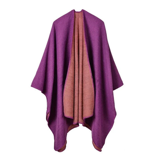 EB | Warmer Poncho mit Fließendem Schnitt
