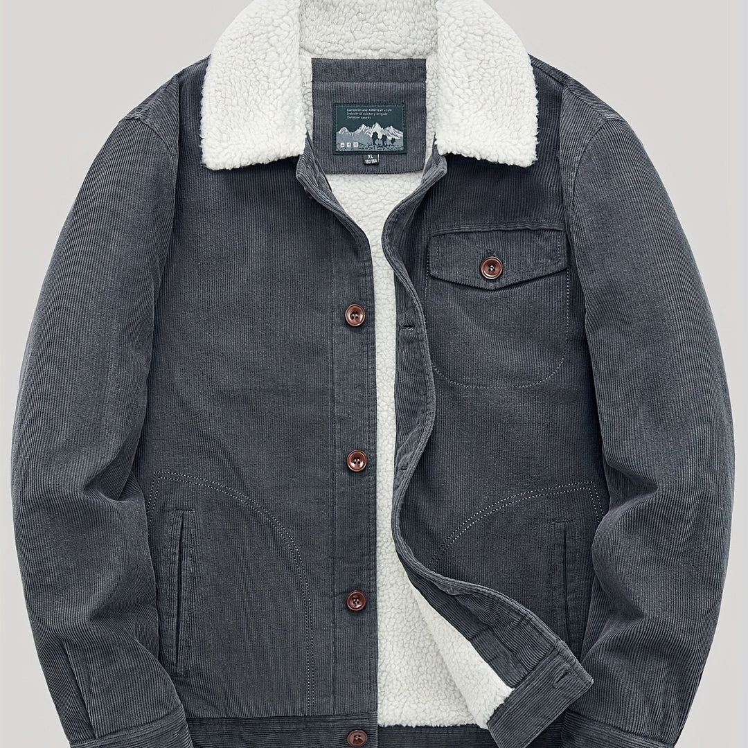EB | Herren Fleece-Weste mit Knöpfen Warm und Elegant