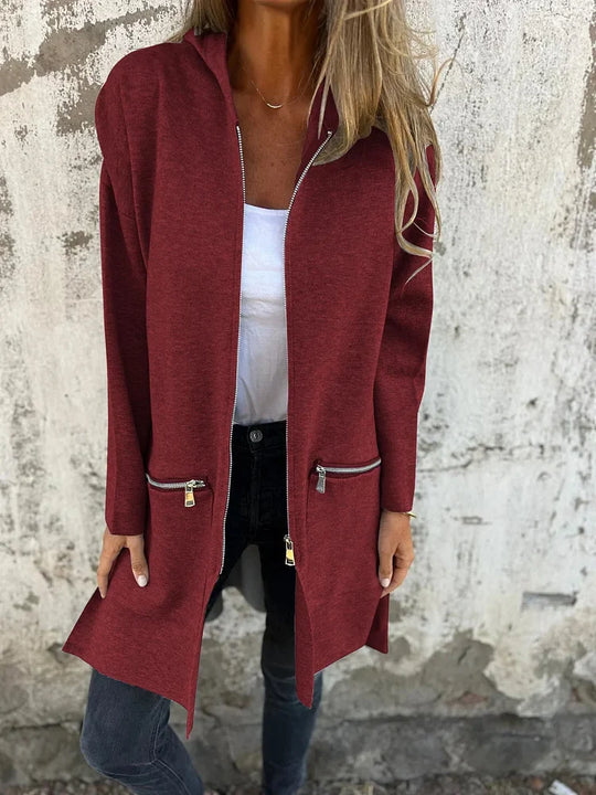 EB | Rundhals-Reißverschluss Langarm Freizeitjacke