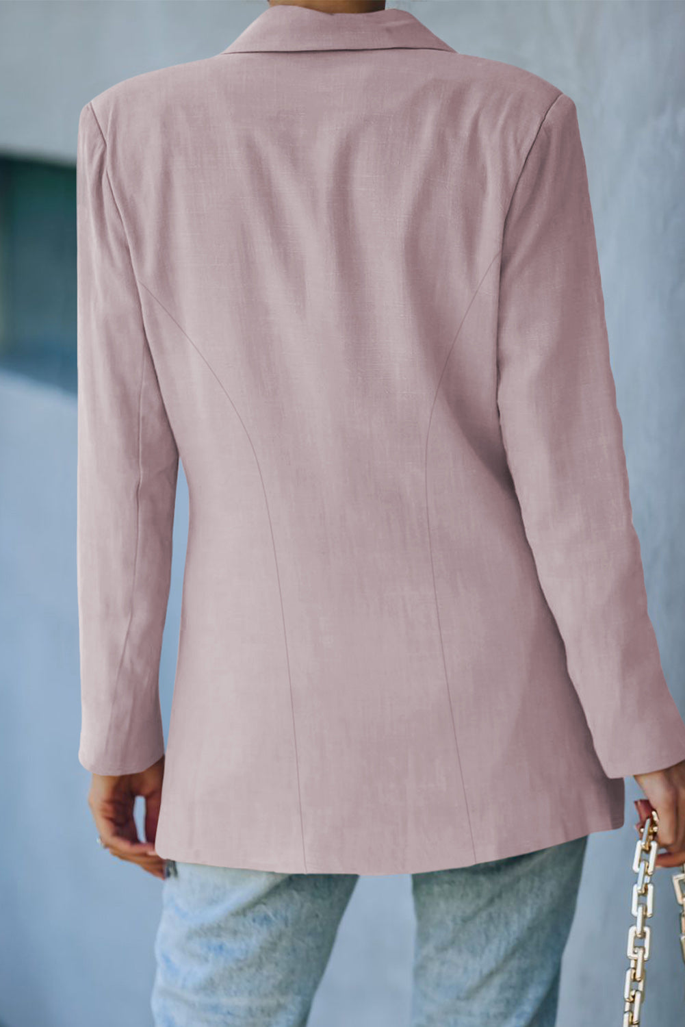 EB | Doppelreihiger Blazer mit gepolsterten Schultern und Taschen