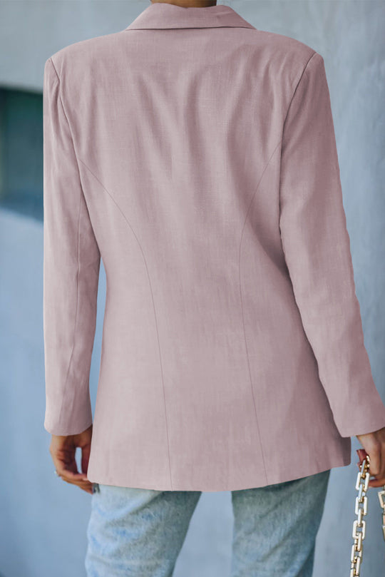 EB | Doppelreihiger Blazer mit gepolsterten Schultern und Taschen