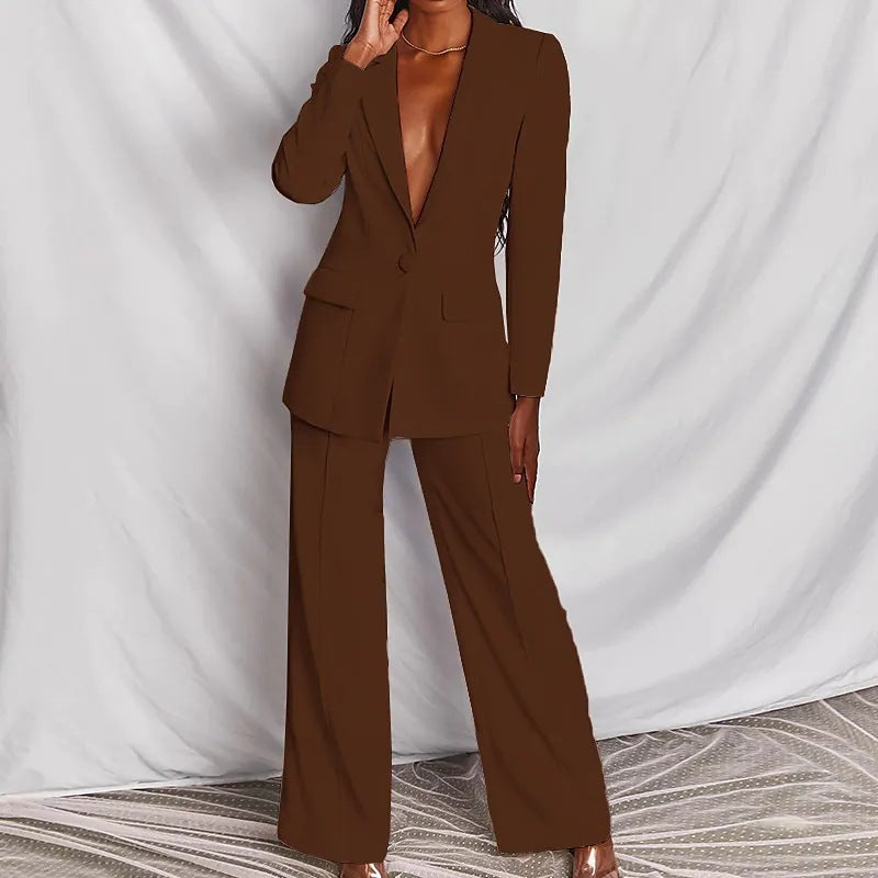 EB | Eleganter Damenanzug mit Langen Ärmeln und Hose