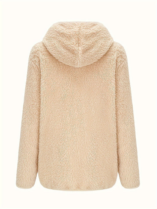 EB | Leichtgewicht Teddyjacke mit Kapuze Polyester Warm und Bequem