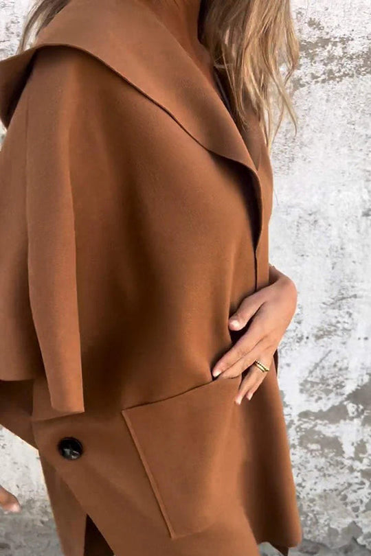 EB | Übergroßer Losvallender Cape Mantel Damen