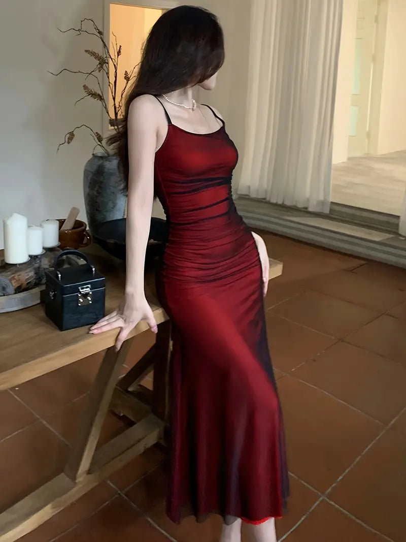 EB | Midi Kleid Glamour Stil Ohne Ärmel