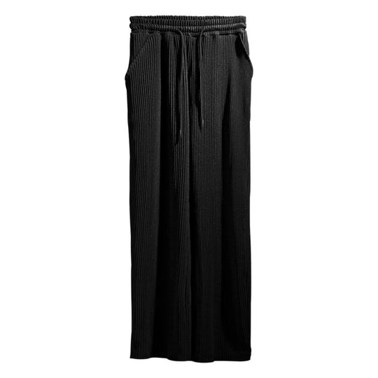 EB | Dropping Gestreifte Hose mit hoher Taille und weitem Bein
