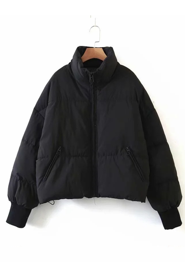 EB | Kragen Reißverschluss Tasche Dick Warm Baumwolljacke