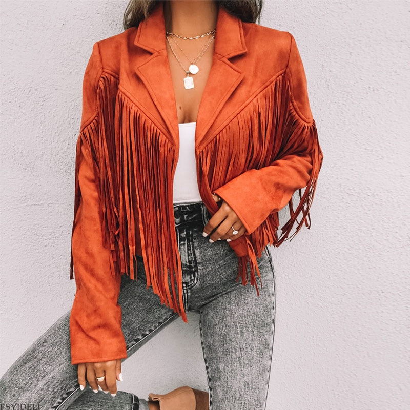 EB | jacke Mit Fransen Für Boho-Chic Look
