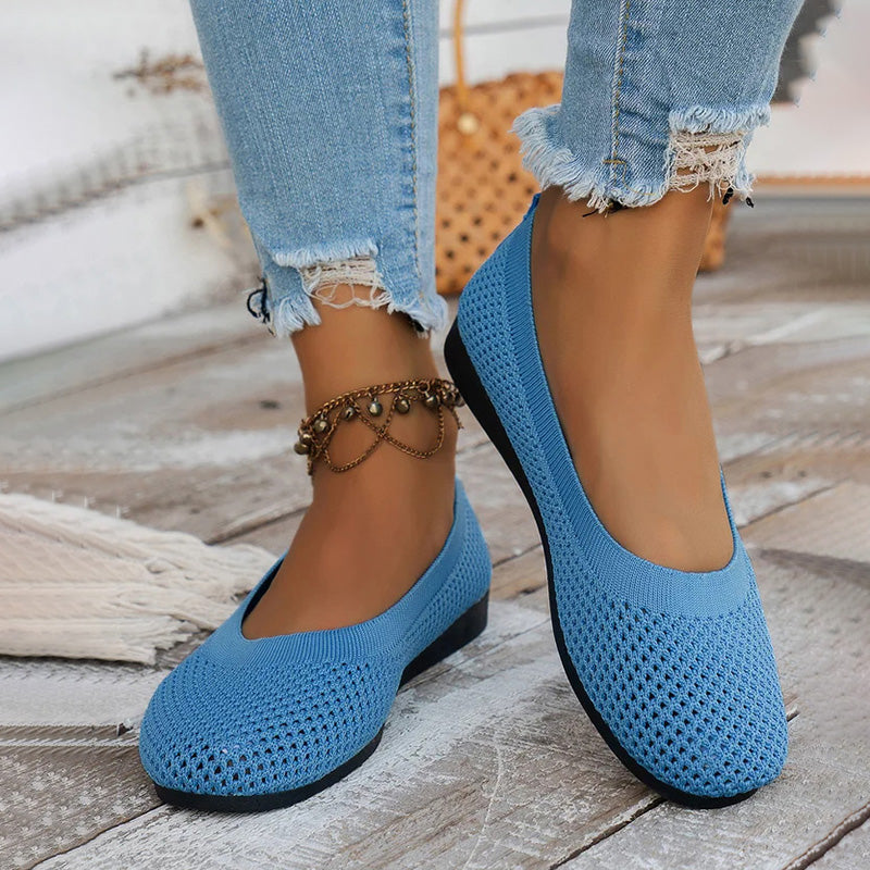 Lässige Atmungsaktive Flache Schuhe EB