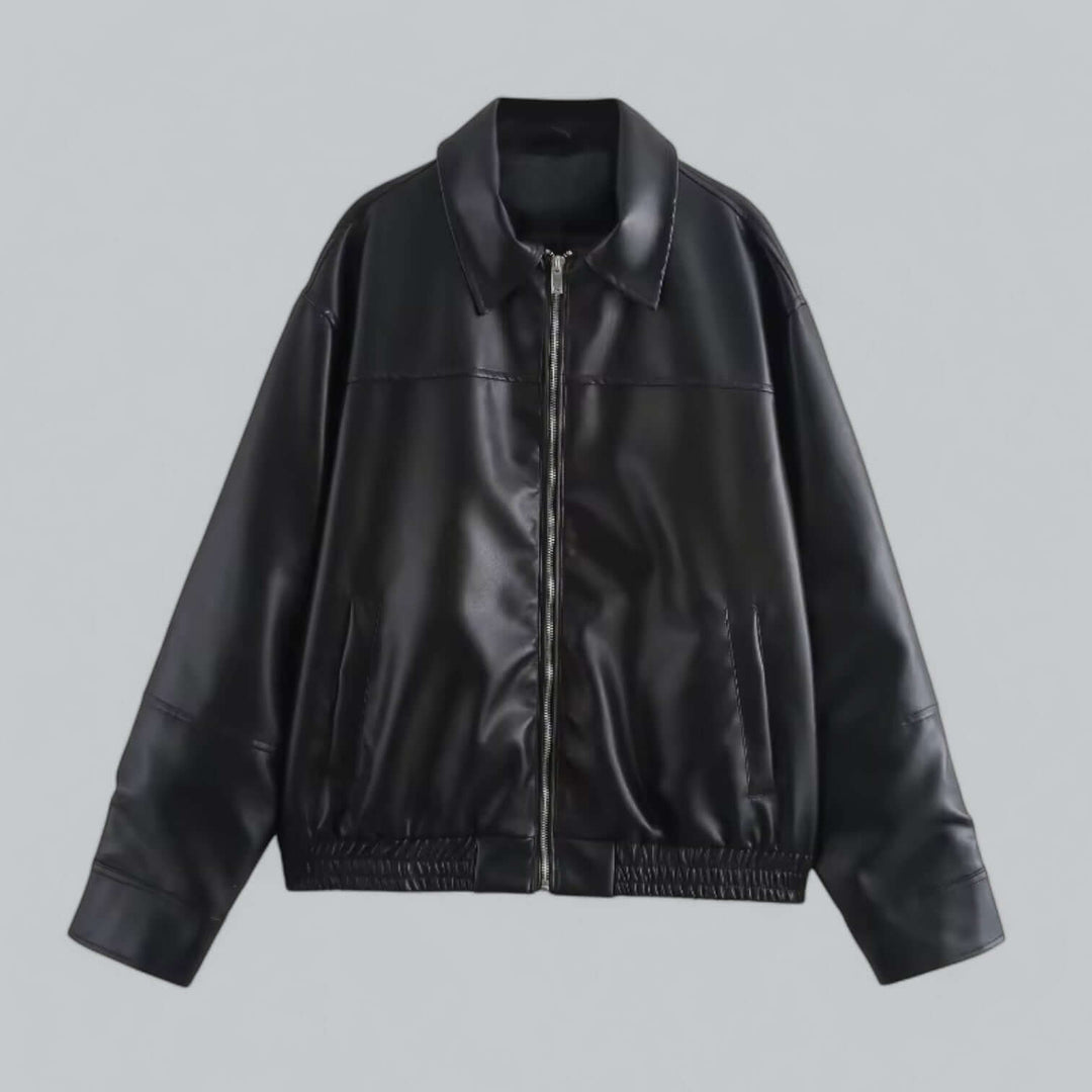 EB | Damen Vintage Stil Kunstlederjacke